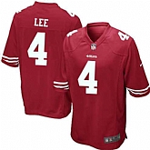 Nike Men & Women & Youth 49ers #4 Lee Red Team Color Game Jersey,baseball caps,new era cap wholesale,wholesale hats